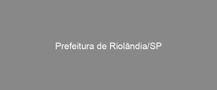 Provas Anteriores Prefeitura de Riolândia/SP